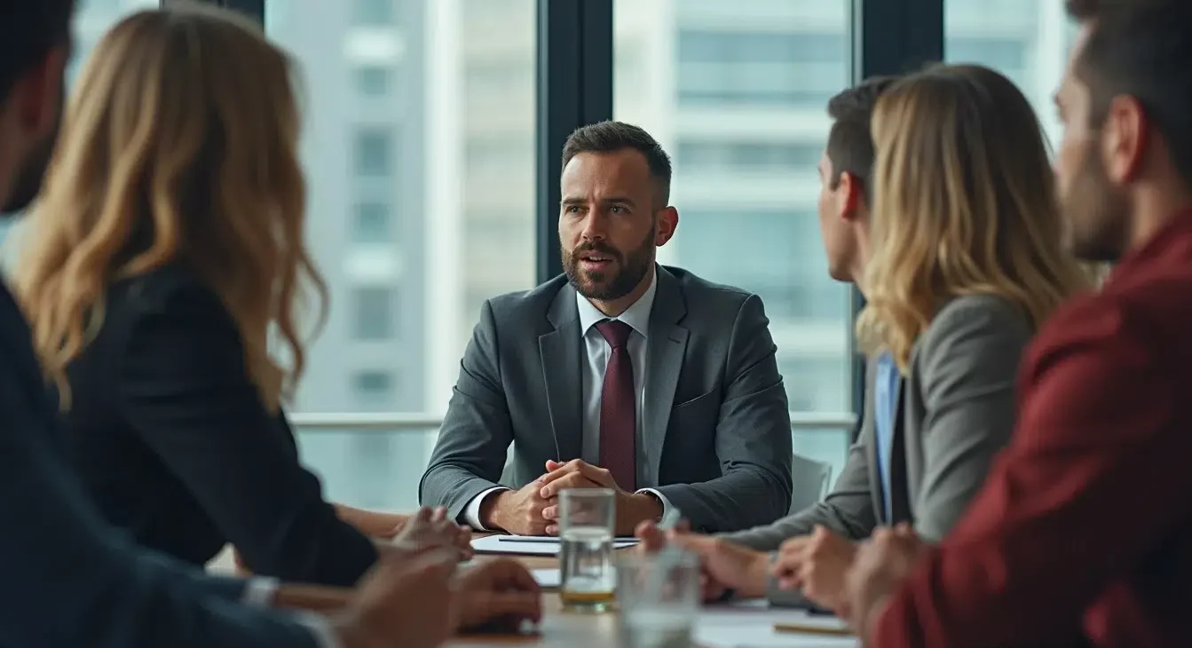Leader à une table avec son équipe